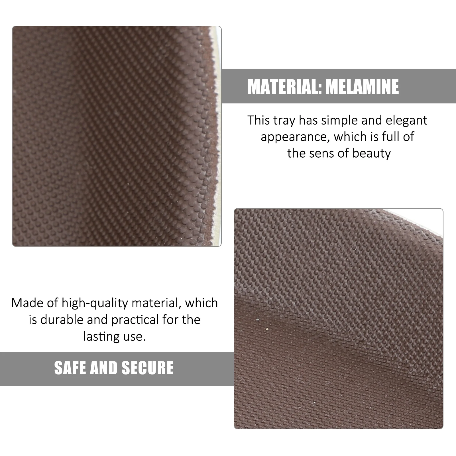 

Противоскользящий поднос для общественного питания, меламиновый практичный поднос для закусок, кофе, хлеба для отеля, ресторана, отеля, посуда