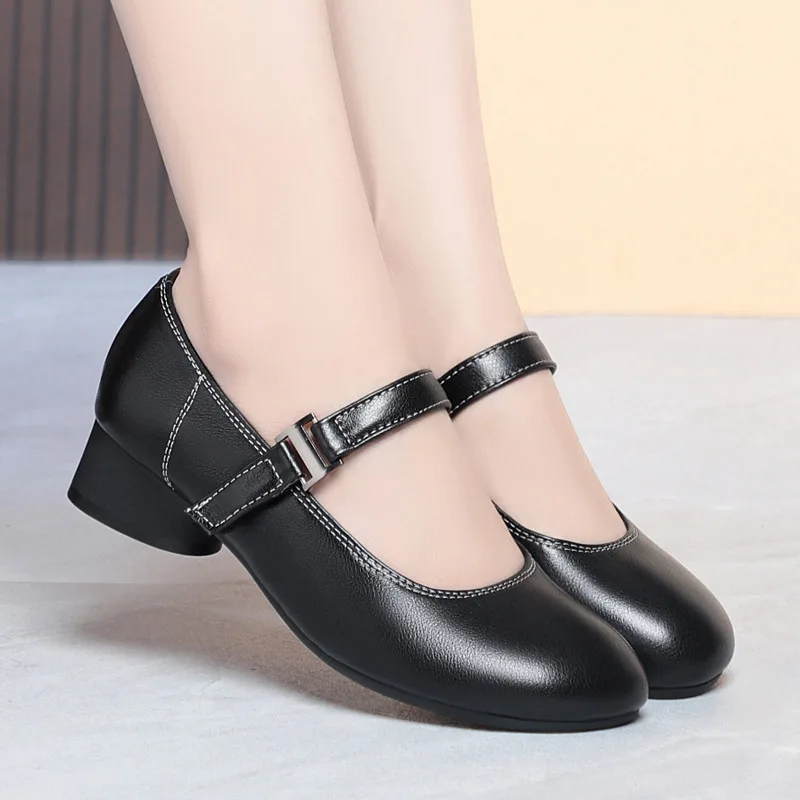 

Женские туфли Мэри Джейн на платформе 3 см, ретро, дышащие, удобные, из натуральной кожи, весна 2026, для офиса и повседневной носки