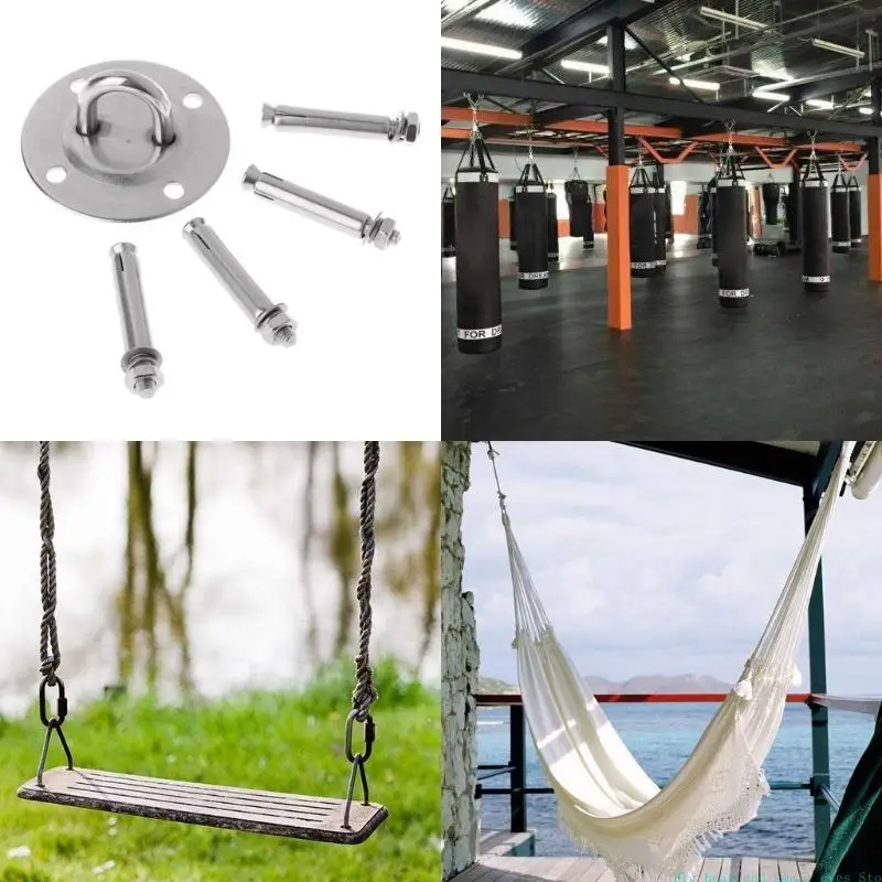 581C Marine Hanging Hardware Staple Hook Loop with Screws for Swing, Chair, Yoga