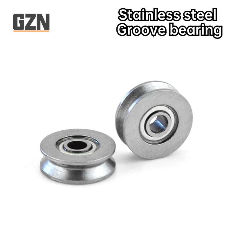 5PCS Stainless Steel 440 Micro Bearing with Groove Pulley V-U H-type SZV2-10 SZU3-12 4-12 3-4-14 6-16 SZH3-11 Winding Machine