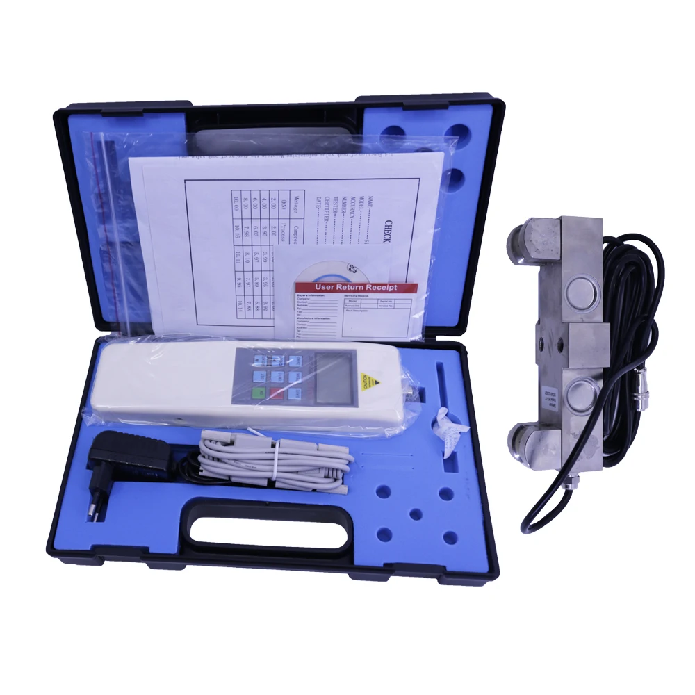 HD-1T Digital Pressuremeter Tension Tester Rope Tension Meter with Five Kinds of Test Modes Maximum Load Xalue 10KN