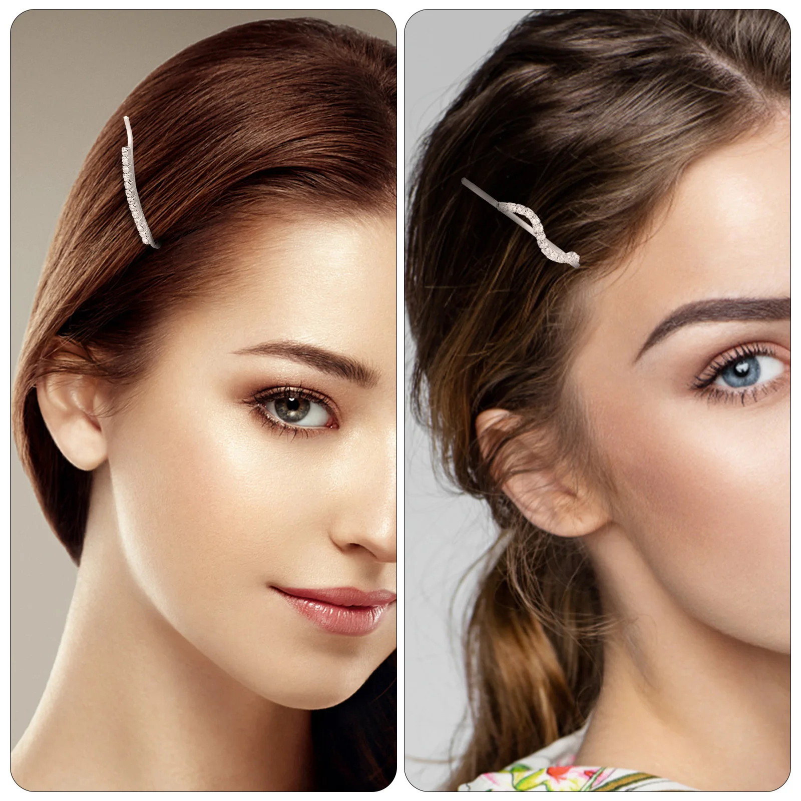 

12 pcs Rhinestone Hair Clips Wedding Bobby Pins for Women Shiny Bangs Clips Elegant Hairstyle Decor Silver Barrettes Party