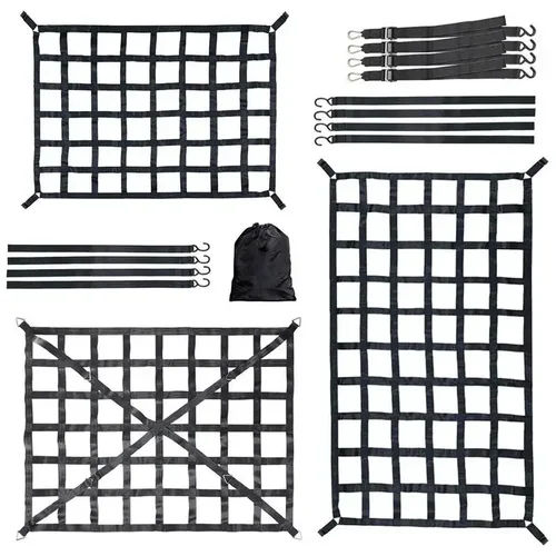 Imagen 2 del producto Portaequipajes de techo de alta resistencia, correas de PVC para camioneta, camioneta, SUV, furgoneta, red de Control de seguridad para techo de coche, piezas de modificación de coche