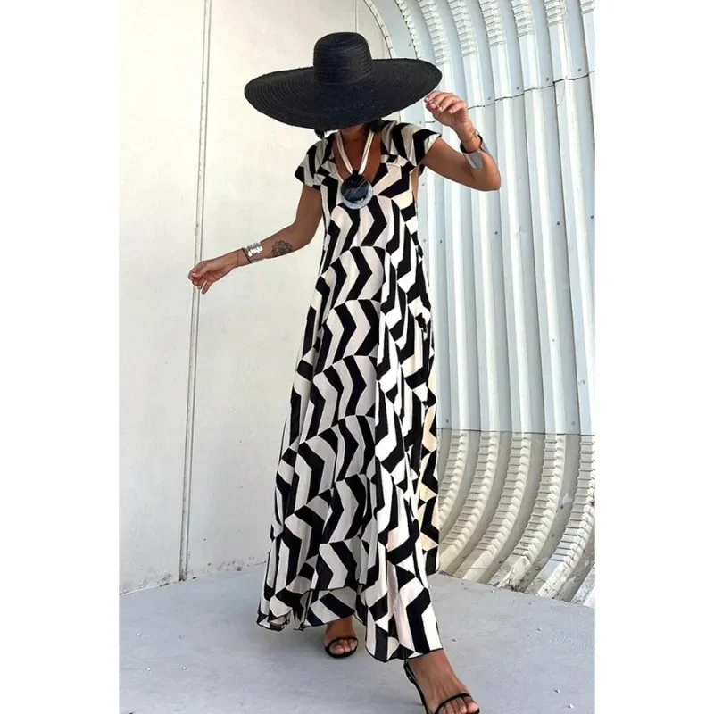 

Fashion Hot Selling European and American New Casual Dress INS Vacation Women's Loose and Large Swing Dress for Women