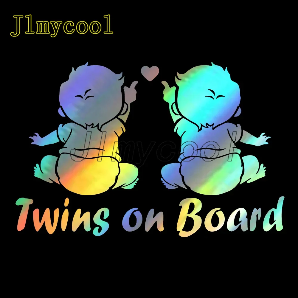 

19.1CM*12.5CM Motorcycle Sticker Twins On Board Safety Sign Moto Auto Decal Funny JDM Vinyl On Car styling for yamaha suzuki