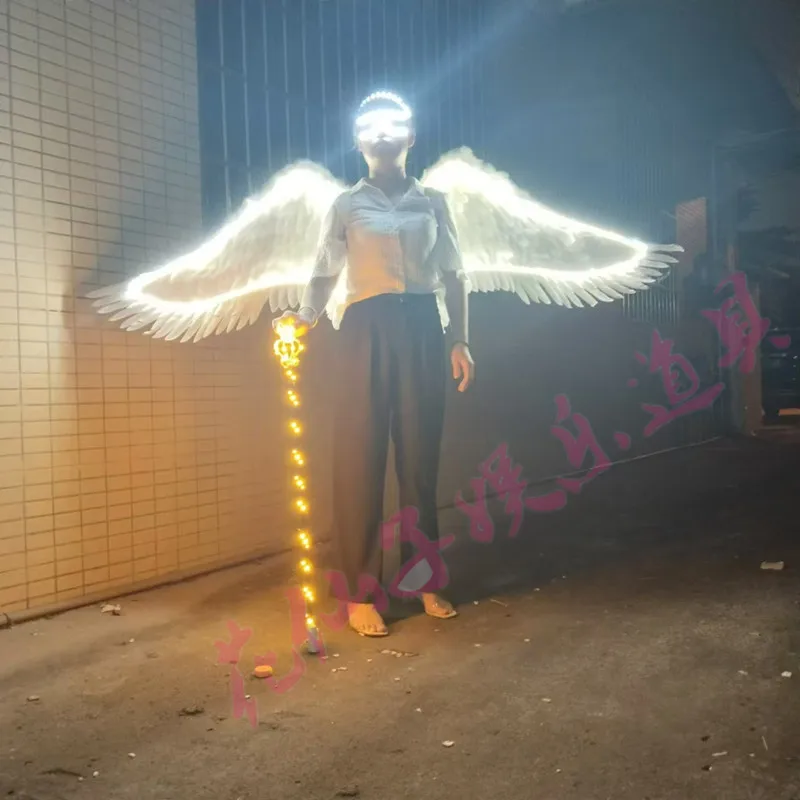 LED Charging True Feather Angel Wings