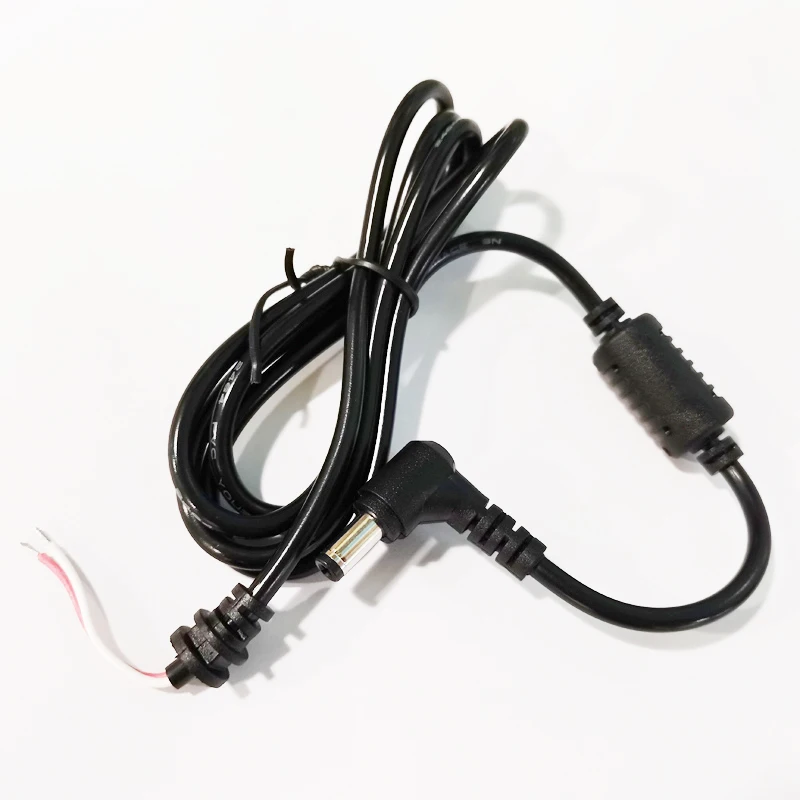 NCHTEK 90 Degree Angled DC 5.5x2.5mm Male Plug With Magnetic Ring Filter Connector Cable For Laptop / 1PCS
