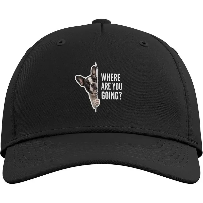 Frenchie French Bulldog Where Are You Going Adjustable Baseball Hat
