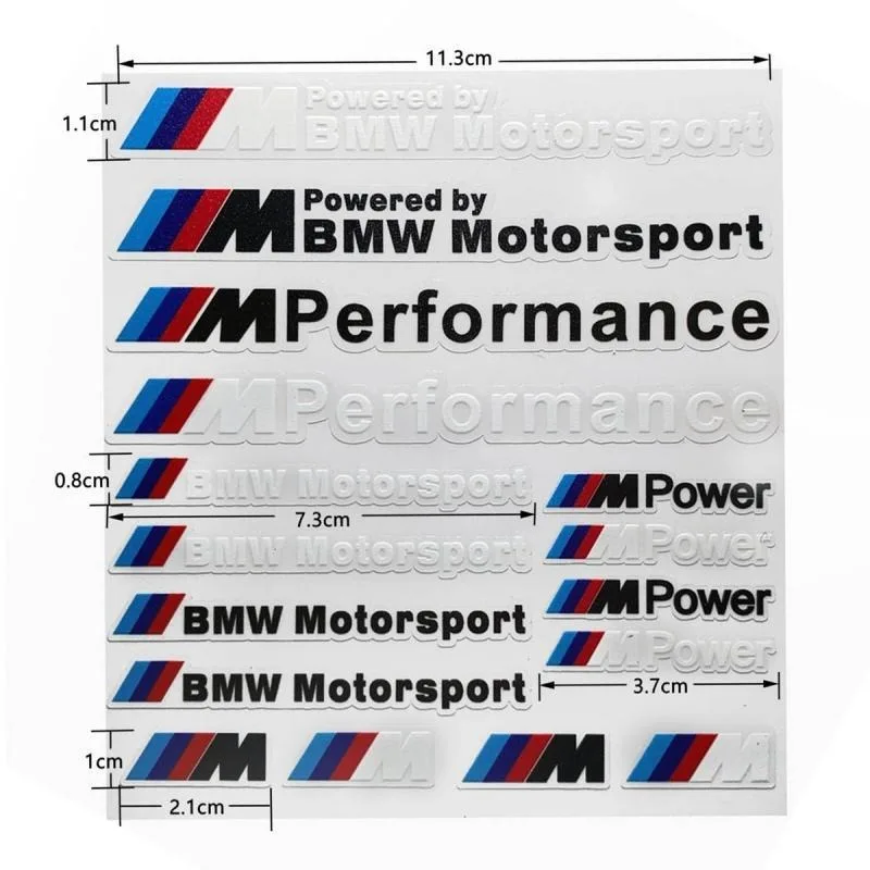 Tira Decorativa para Coche, Adhesivos para Maletero, Calcomanías con el Logotipo BMW M Power Performance para E28 E30 E34 E36 E46 E60 E90 F84 F87 X1 X3 X5 X6