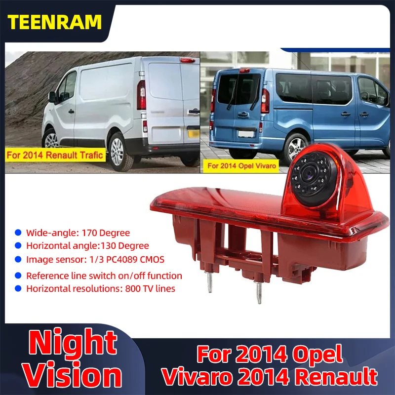 

TEENRAM For Renault Trafic 2014 Van Brake Lights With Waterproof Night Vision Camera Brake Lights For Opel Vivaro 2014