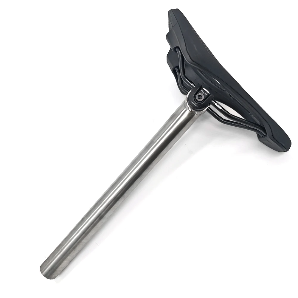 AliExpress Titanium alloy Bicycle Seat Post (Only fit 7x7mm Seat Cushions) 27.2mm 31.6mm Dia 350mm Length Titanium Seat Tube