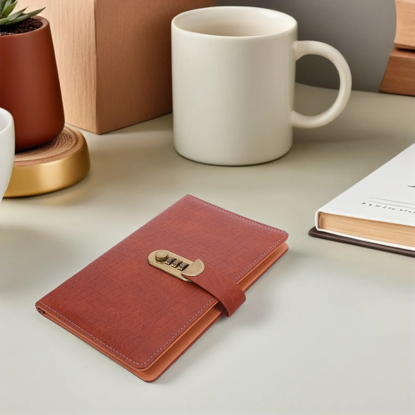 Business Checkbook Binder PU Checkbook Cover Lockable Deposit Slip Organizer 48 Checks 24 Card Slots Receipt Folder