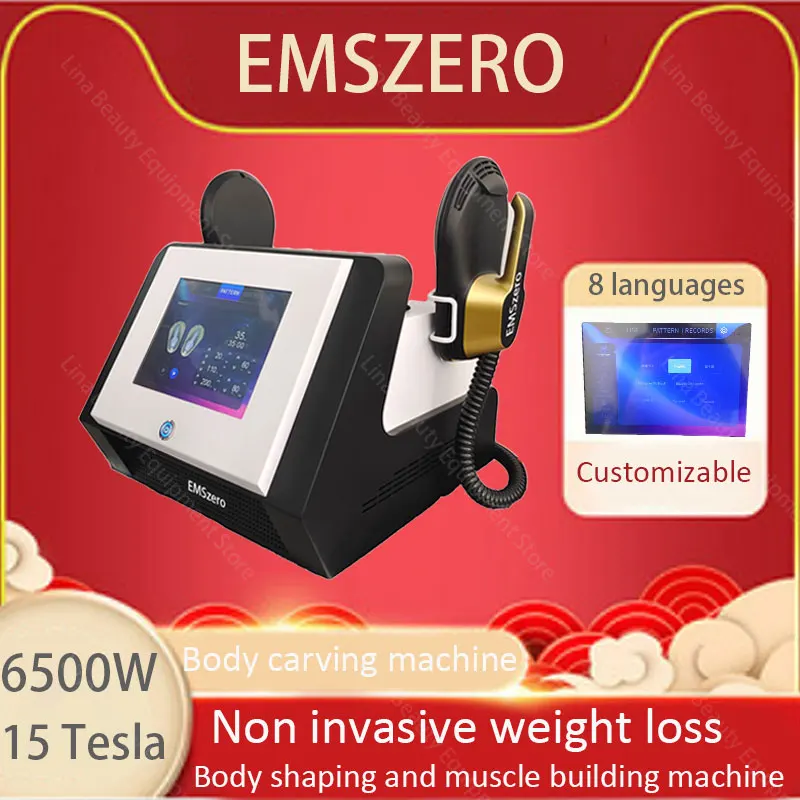 

6500W 15 Tesla EMSZERO Carving Machine 200Hz RF Weight Loss Machine EMS Muscle Stimulator Non Invasive