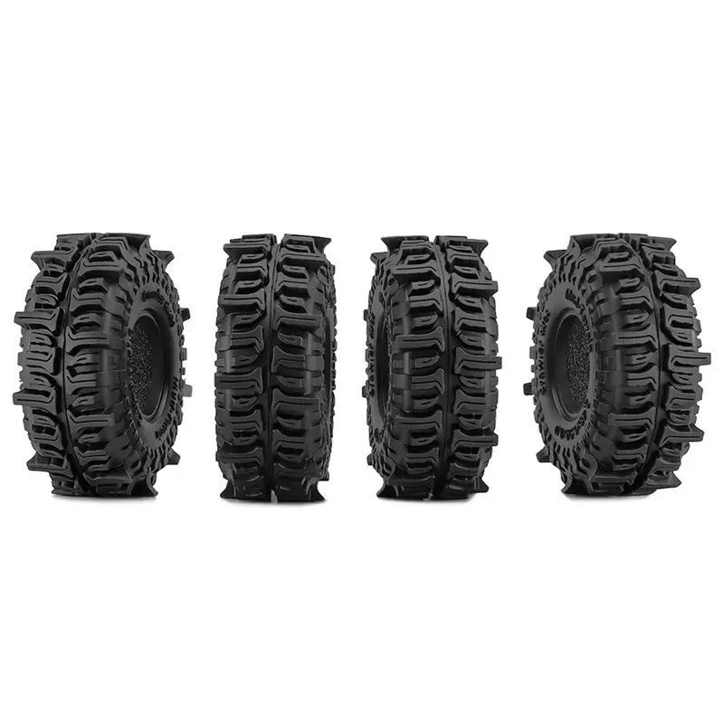 Upgrade Parts 4Pcs 1.0 Inch Soft Rubber Mud Cralwer Crawler Tyre For 1/24 1/18 Axial SCX24 TRX4M Ascent-18 RC Crawler Car