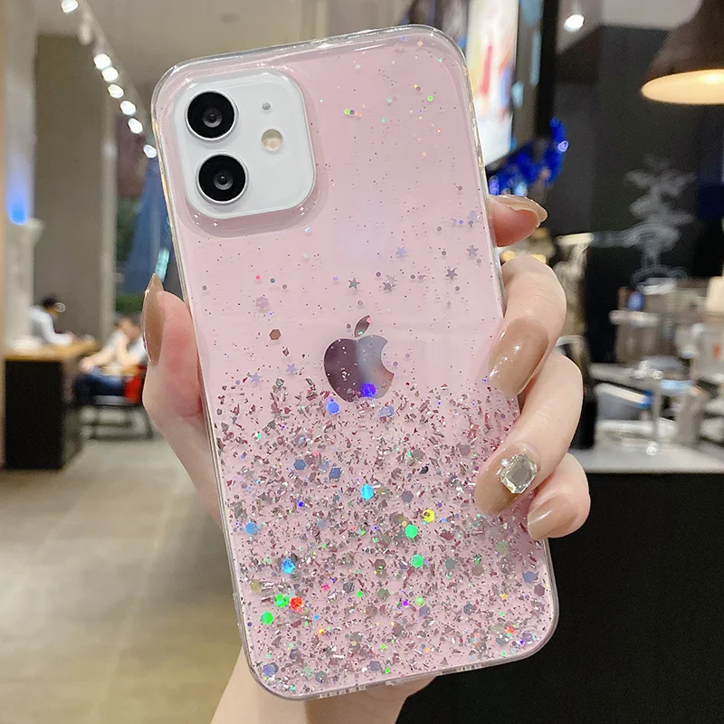 Luxury Shiny Glitter Clear Case for Redmi NOTE 13 12 PRO Plus K60 12C 11A Xiaomi 13lite Civi2 13 Poco X5 X4 Pro C55 Soft Cover