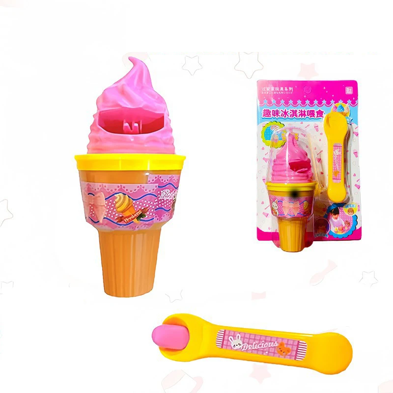 Simulazione creativa Cibo Gelato Giocattolo per l'alimentazione Casa da gioco per bambini Giochi di ruolo divertenti Giocattolo educativo per l'alimentazione del gelato