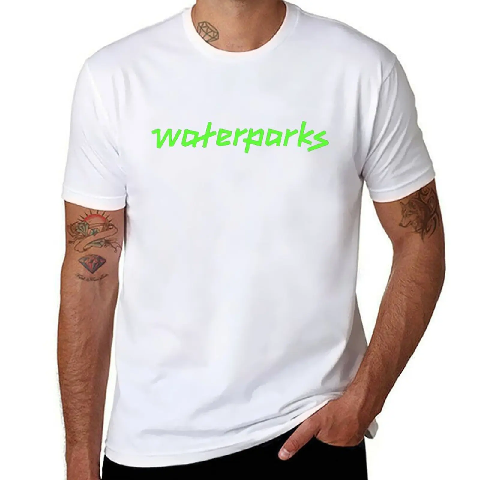 

waterparks logo T-Shirt cotton t shirts man 100% man t shirts for men T-Shirt