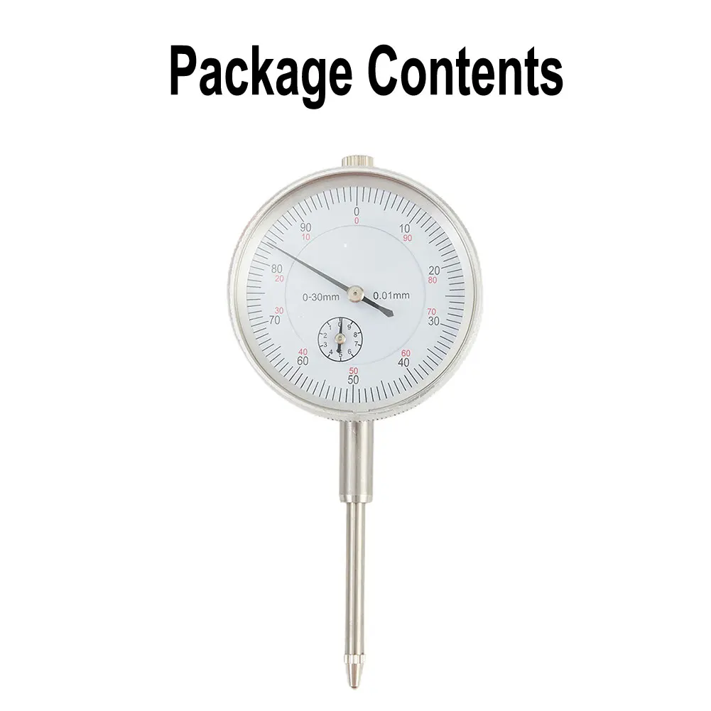 Pointer Dial Indicator Dial Indicator Metal Material Dial Indicator Gauge Measuring Range 0 30mm 001mm Accuracy