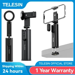 TELESIN 3 in 1 Selfie stick Phone Holder Wireless Remote Control Travel Clamp Magnetic 360° rotation Holder For Smart Phone