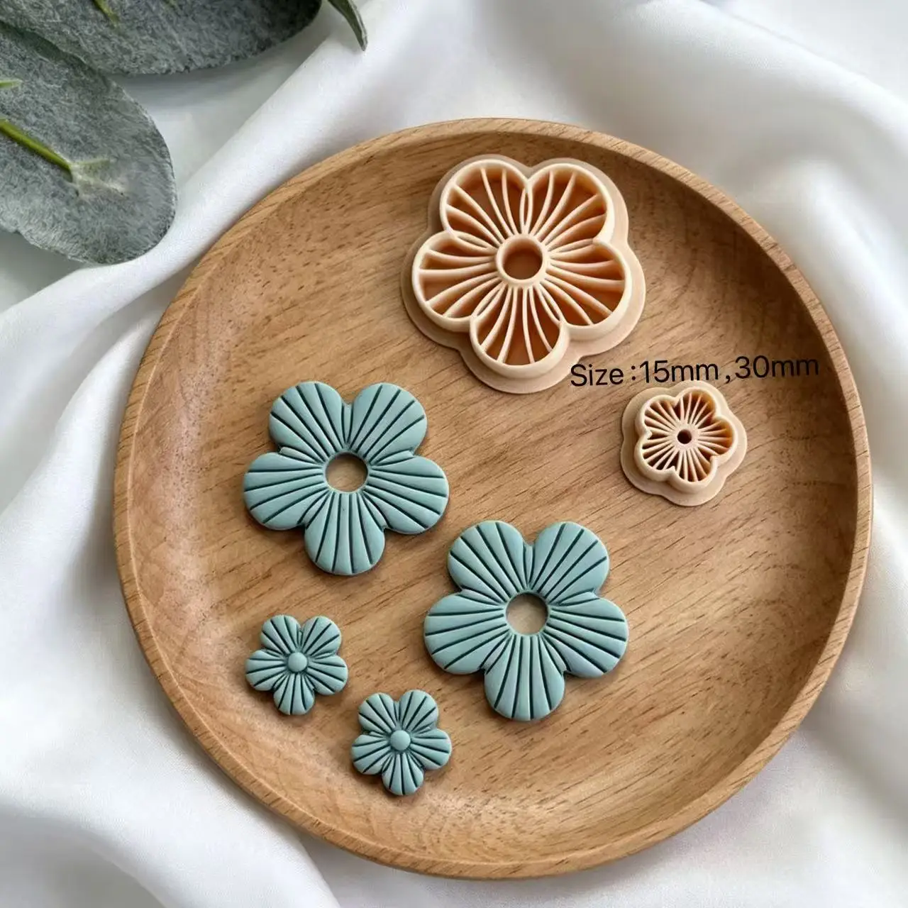 Frühlingsblumen-Formen aus Polymer-Ton, Mehrfache Frühlingsblumen-Ausstecher, Schneidformen für DIY-Ohrringherstellung, 3D-gedruckte Tonwerkzeuge – Detail 4