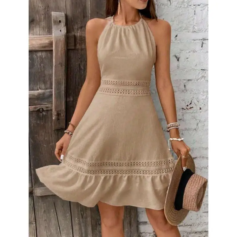 L 8850 Cross-Border New Sle Lace Bal Skirt Splicing Dissolving Design Casual Sportswear Set Autumn Seven-Quarter Sve