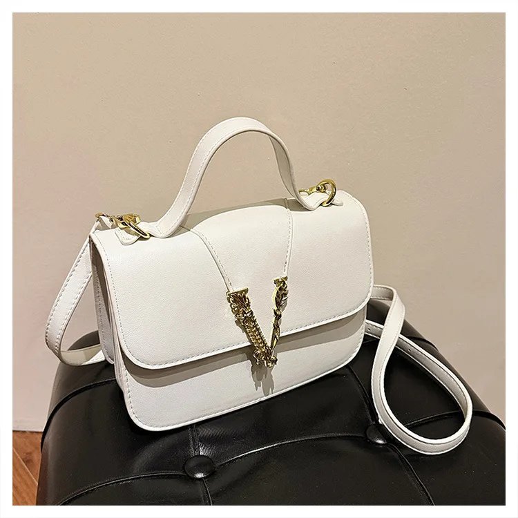 

Korean Style Women's Small Square Bag-Trendy Chic Top-Handle Bag Textured Lock Closure Crossbody Shoulder Bag for Casual Outfits