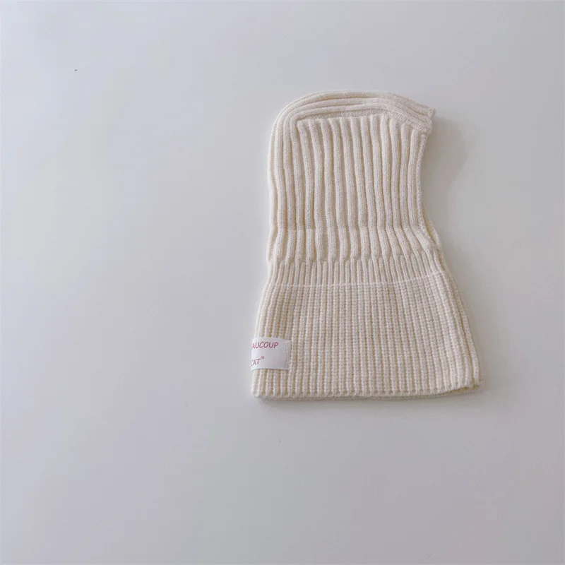 MILANCEL Baby-Strickschal mit Kapuze, warm, einfarbig, einteiliger Schal und Mützen für Kleinkinder, Kinderzubehör – Detail 11