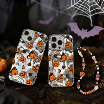 Pouzdro s motivem halloweenské dýně s duchem pro Samsung Galaxy A36 A06 A04 A53 A25 A14 A03 M14 A24 A32 A52 A52S A05 A05S A23 M23 M13 A51 10 nejlepší prodej případ M13 - №8