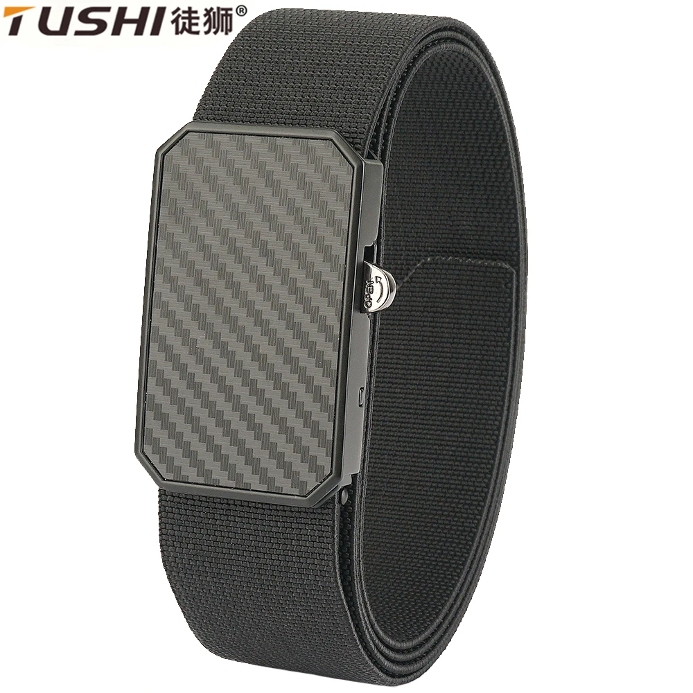 TUSHI Quick Release Buckle Tactical Belt Men Multifunctional Canvas Military Belt Outdoor Nylon Training Elastic Belt Accessorie