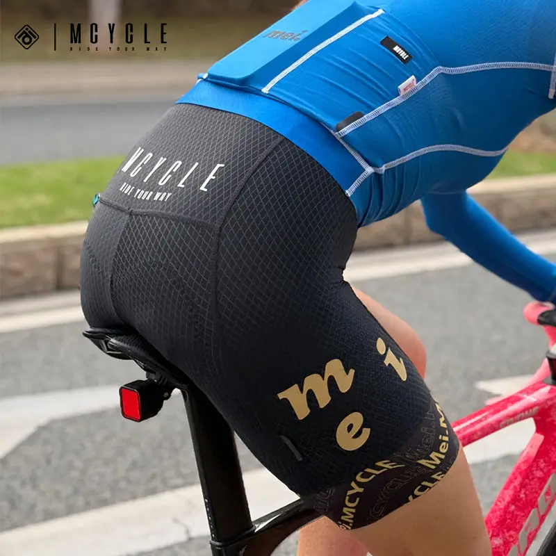 Mcycle Cycling Bib Shorts Quick Dry Breathable Anti-UV Plus Size Spandex/Polyester Unisex One Piece Design Padding Bike Bib