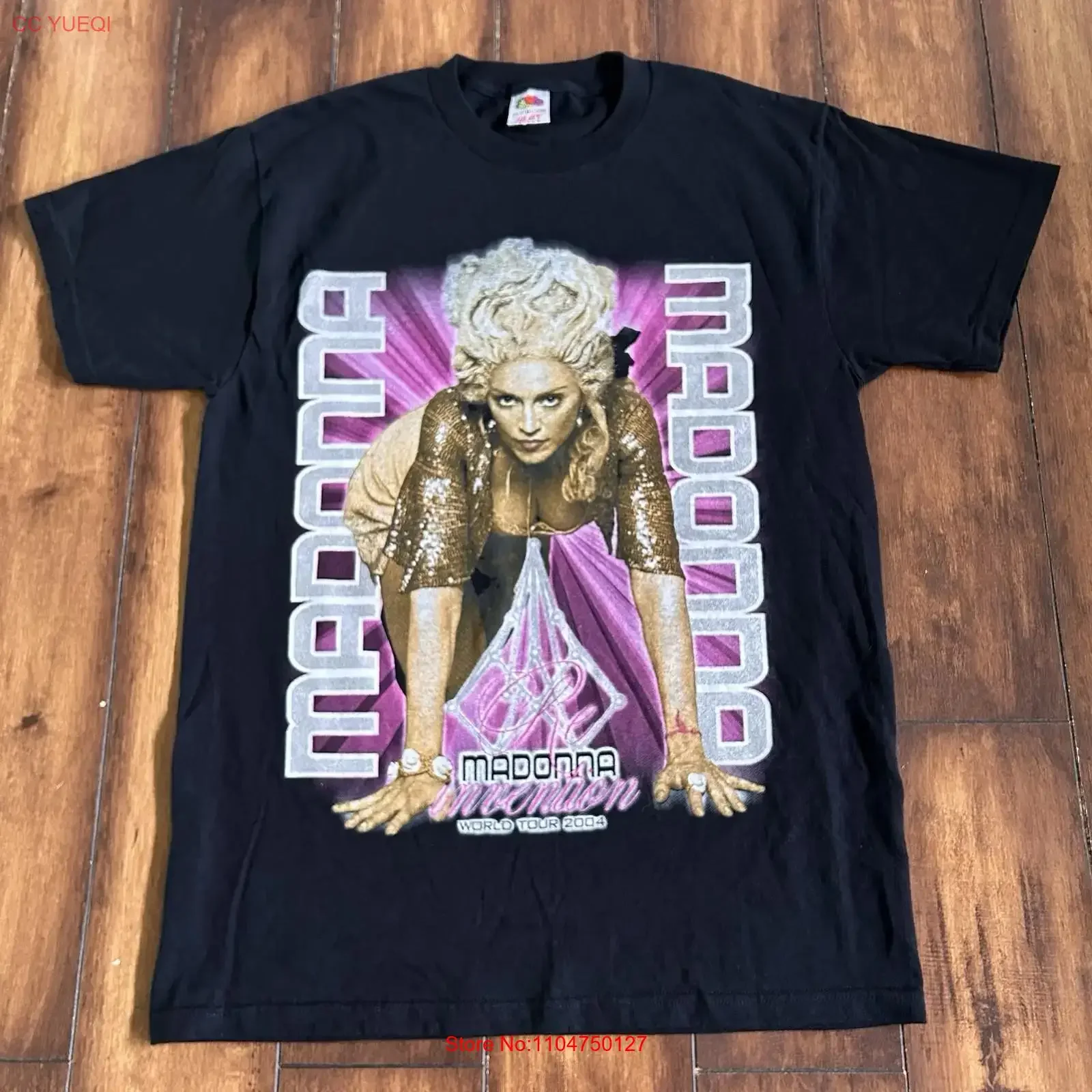 Vintage Y2K Madonna T Shirt Size Medium Re Invention World Tour 2004 Black vintage Washed fashion Comfortable Stylish