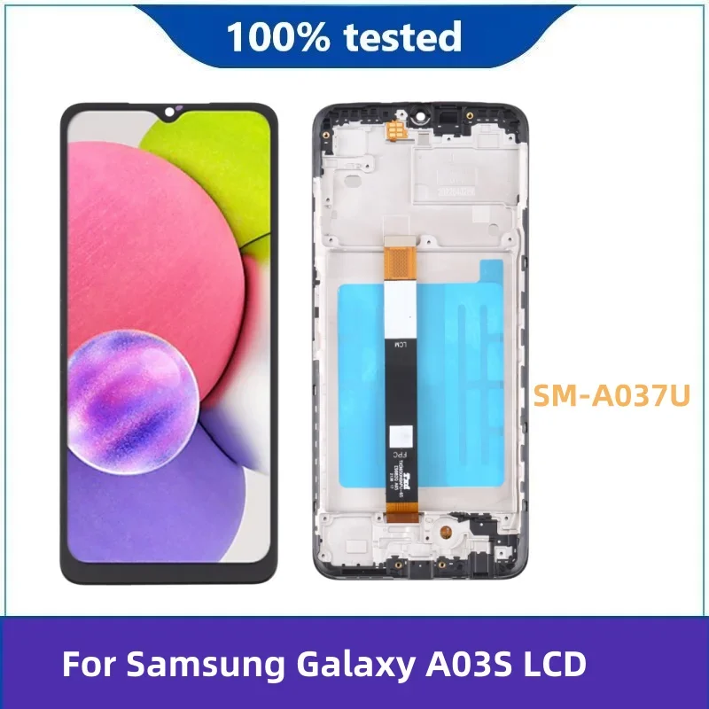 100% nuovo LCD per Samsung Galaxy A03S A037U Display LCD Touch Screen di ricambio per Samsung A03S LCD Screen Assembly con cornice