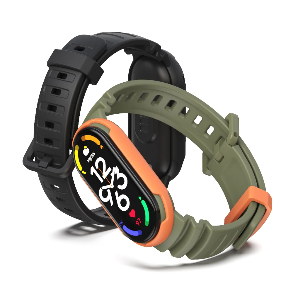 Mi Band 7 6 5 Strap For Xiaomi Mi Band 7 NFC Global Version Wrist Strap Watch Replacement Soft TPU Silicone Miband 7 Bracelet