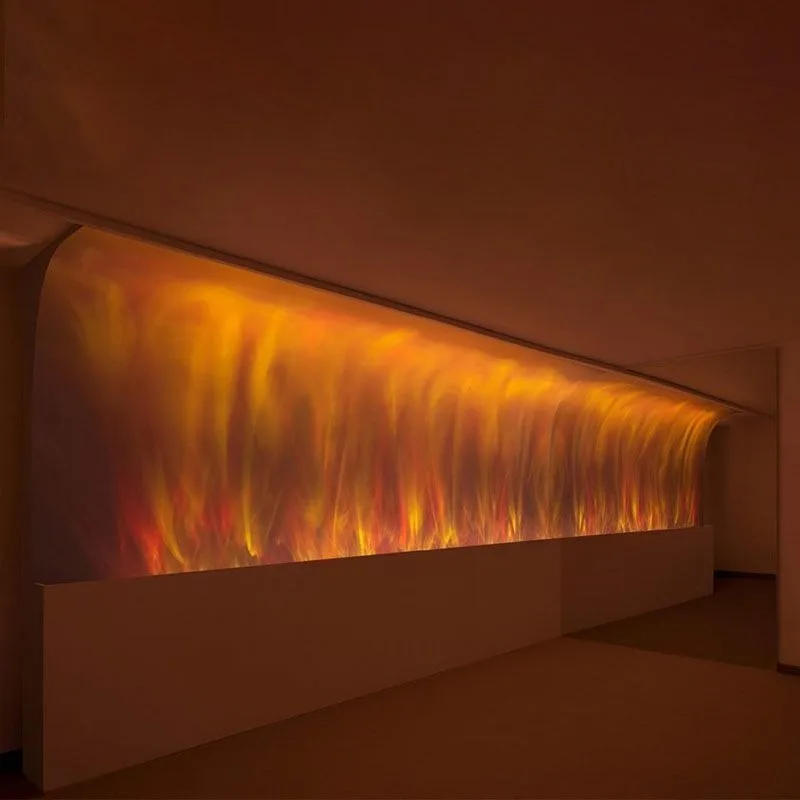 Water ripple light 3D dynamic effect flame decoration ambient light, wall washer light bar wall