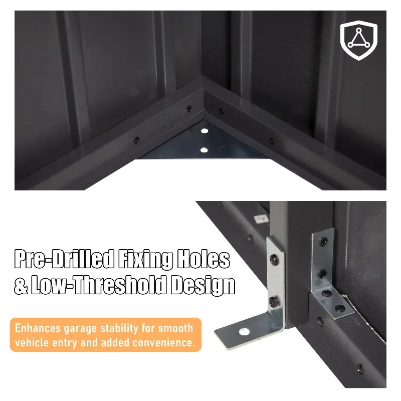 366x762 سنتيمتر في الهواء الطلق الثقيلة المعادن المرآب سقيفة قابلة للقفل مزدوجة يتوقف الأبواب اضافية كبيرة مرآب للسيارات الشاحنات معدات الحديقة