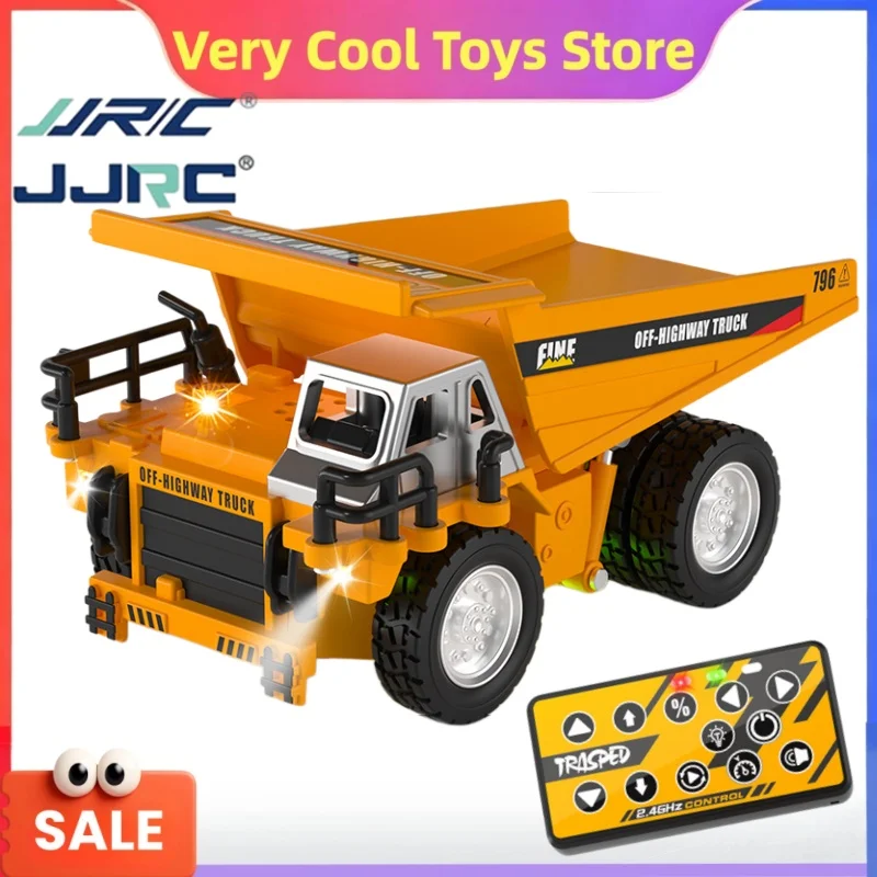 JJRC Q Version RC HG4-431/301 Alloy Off Road Jeep Dump Truck Sound Light One Key Demo Cruise Remote Control Toys Vehicle Gifts