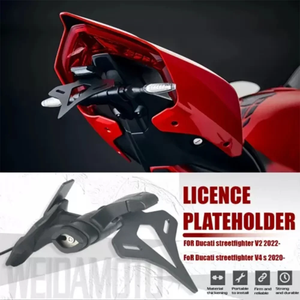 Motorcycle License Plate Holder Fender Eliminator Registration Bracket For DUCATI Panigale/Streetfighter V4.S.R/V2