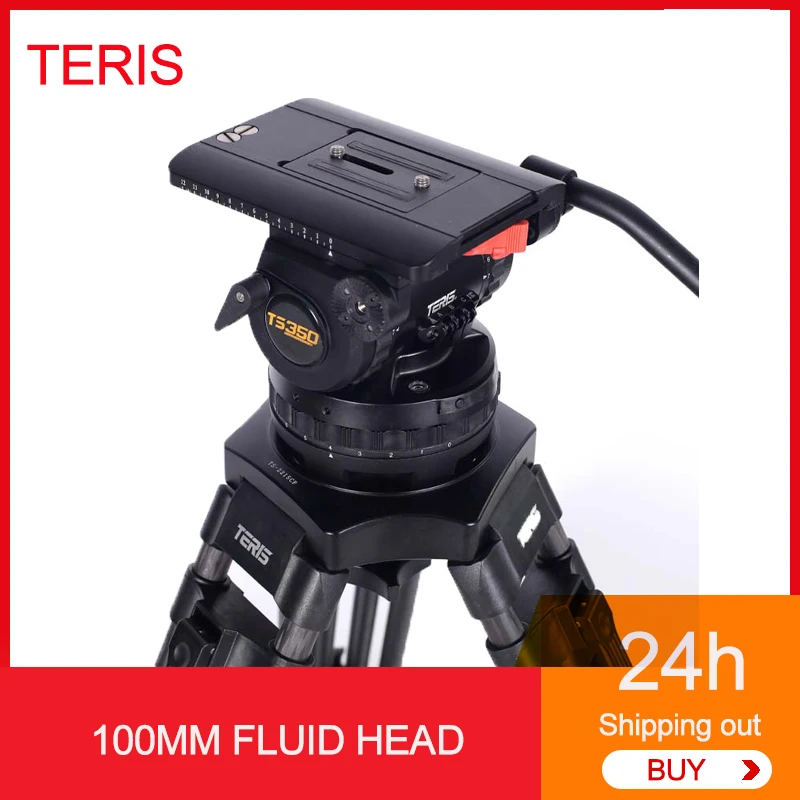 

Teris Fluid Head 100mm Head fitting 30KG payload for Camera Tripod Professional Photography Equipment TS100 TS120 TS150 TS300