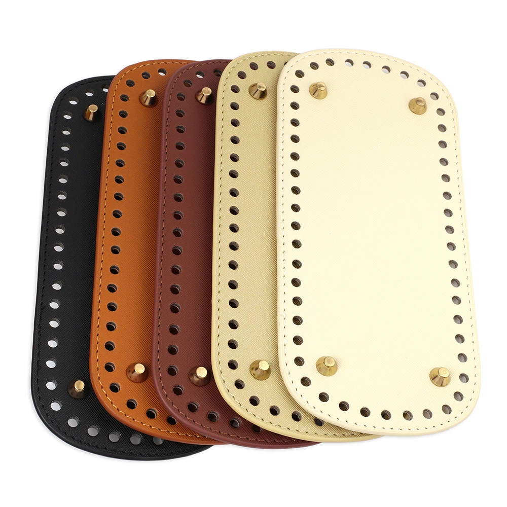 Leather Bags Bottom Oval for Crochet Knitting Shoulder Bag Bases for DIY Knitting Handbag Purse Crossbody Bag Bottoms 22X10cm
