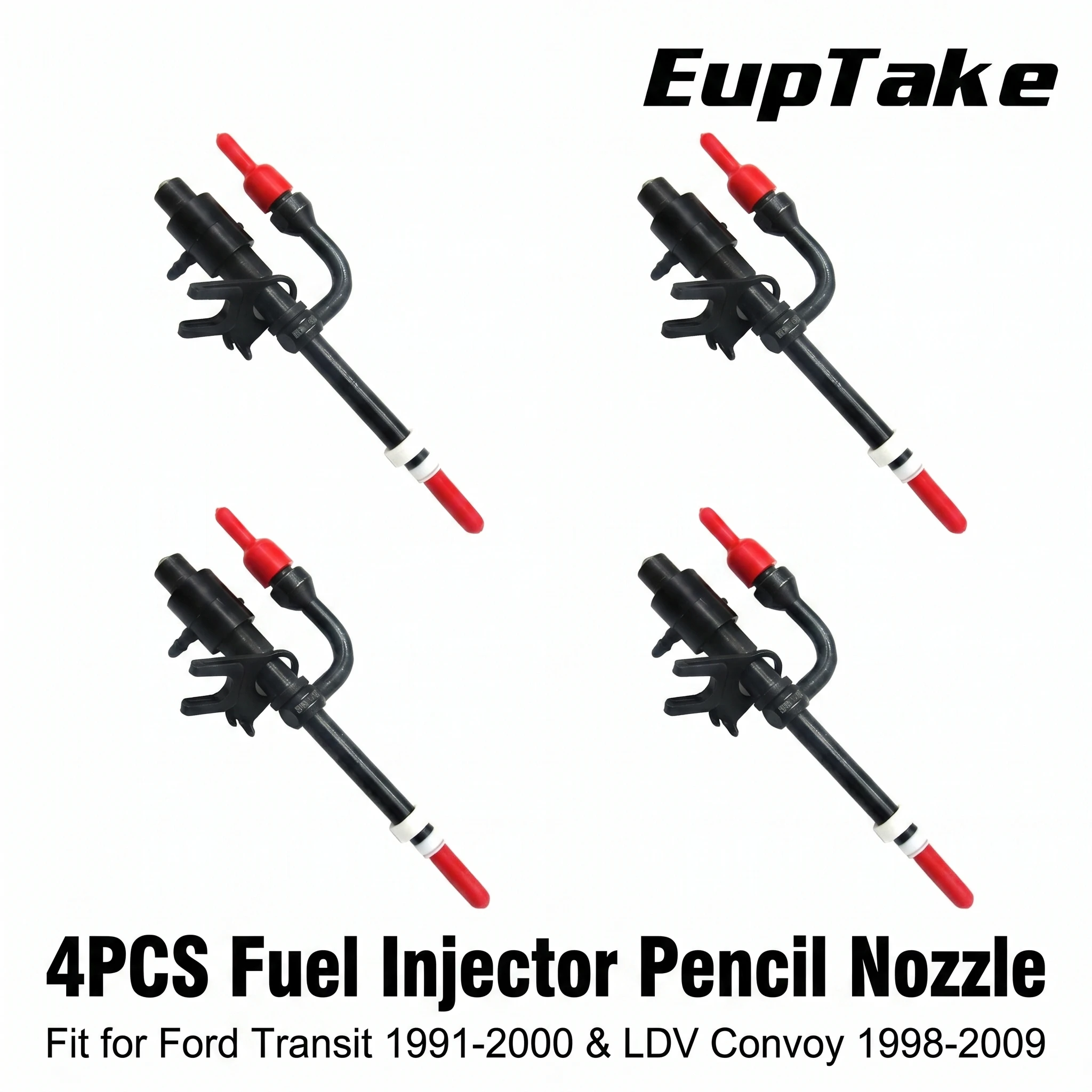 4PCS New 954F-9K546-DC Fuel Injector Pencil Nozzle 33408 1048438 Fit for Ford Transit 2.5 TD 1991-2000 LDV Convoy 2.5 TDI 101HP