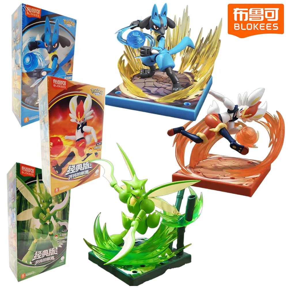 

New Original Blokees Pokemon Action Figures Assembly Model Toys Anime Peripheral Collectible Creative Holiday Gifts for Children