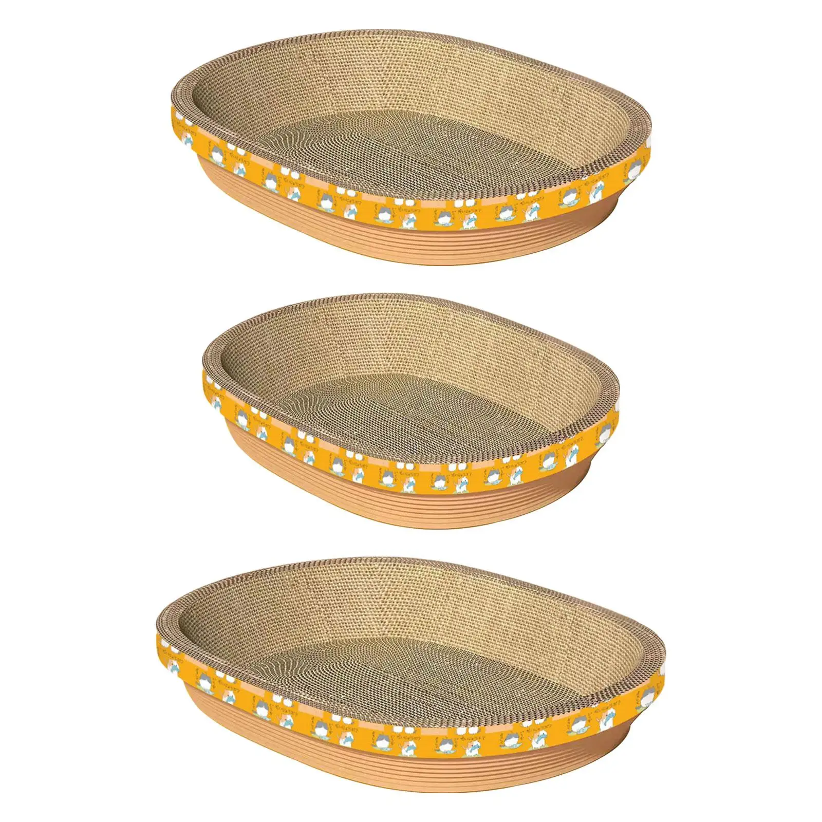 Cardboard Cat Scratcher Bowl Training for Indoor Cats Furniture Protector