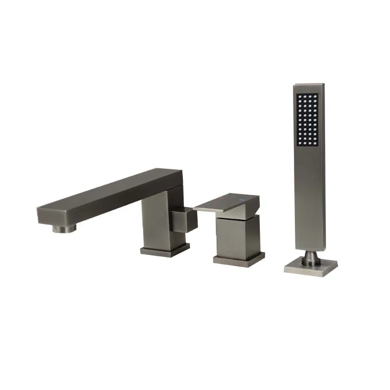 

Copper split bathtub black brushed gun gray pressurized shower bathtub edge