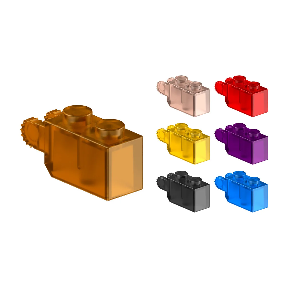 Brick Guest 1x2 Single Side with Longitudinal Hinge Brick Building Blocks Science Education DIY 827 Compatible with LEGO 30365