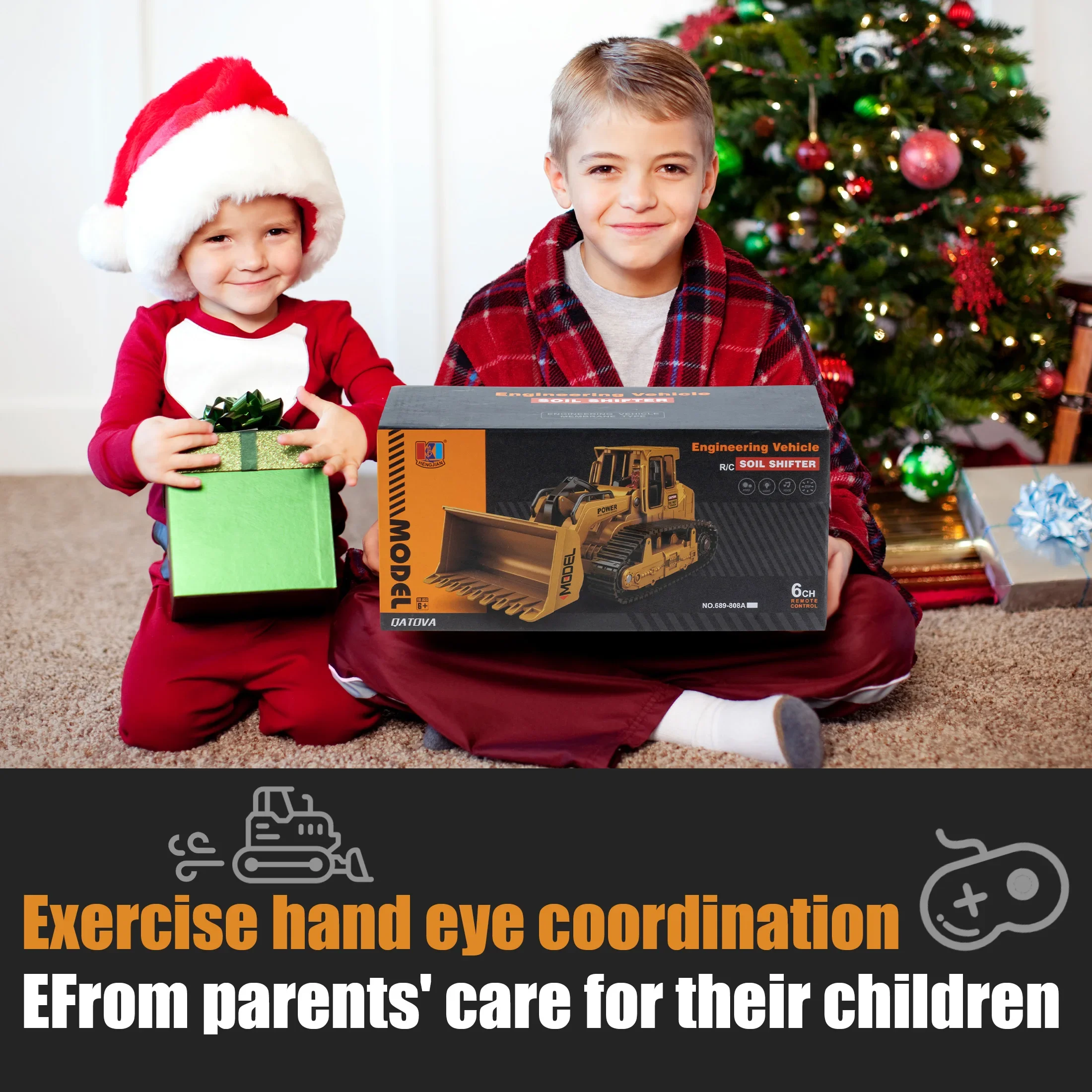 2024 جديد 2.4G ستة قنوات التحكم عن بعد جرافة RC نموذج سيارة لعبة المهنية سبيكة محاكاة الأطفال لودر أطفال بالريموت كنترول #6