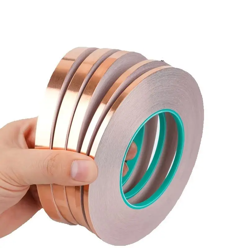 Doppelseitiges leitfähiges Kupferfolien-Klebeband zur Signalverbesserung, Hochtemperaturband, Anti-Interferenz-Abschirmband, 10 m