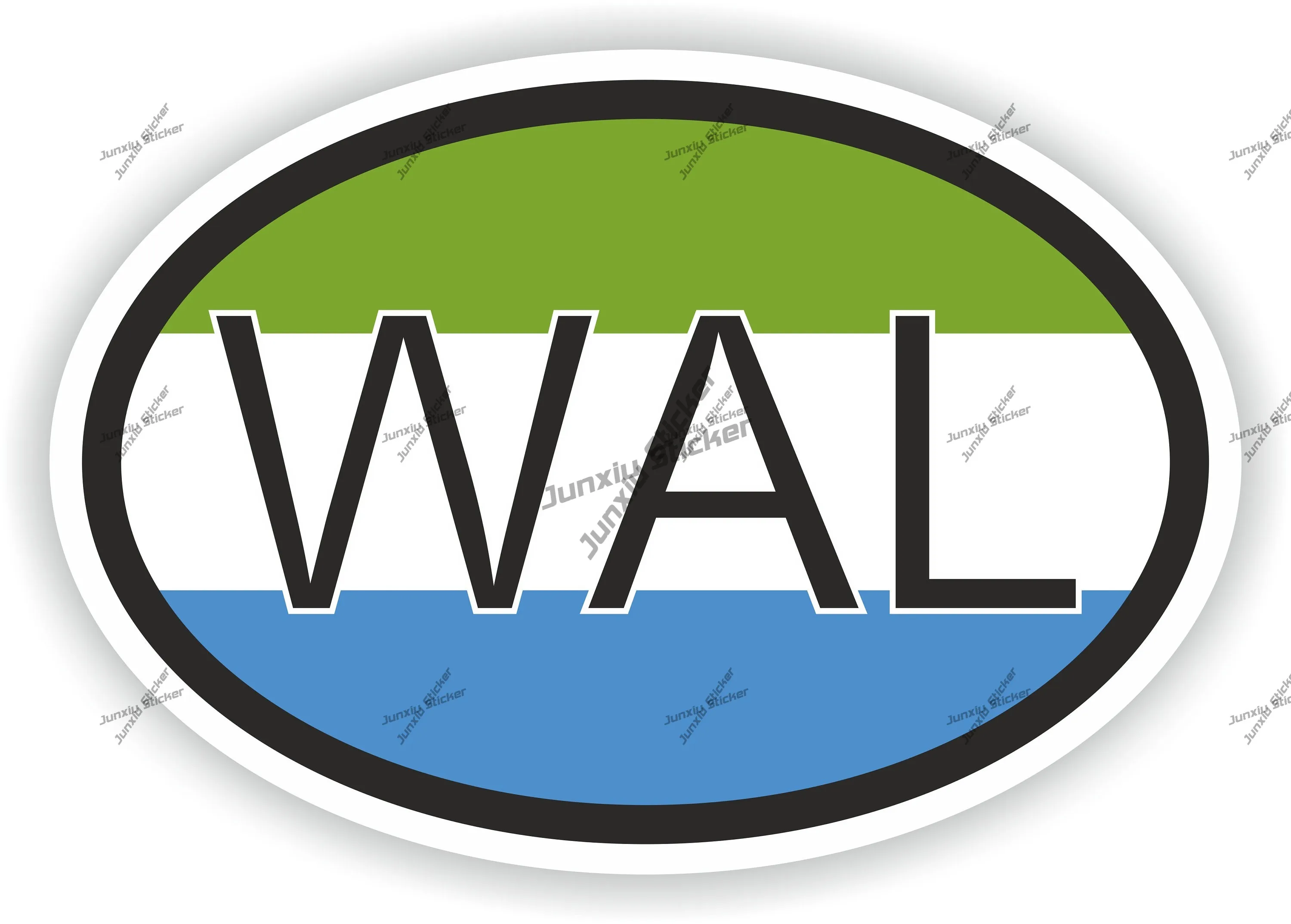 

Sierra Leone Wal Country Code Oval Flag Stickers On Car Door Protection 4x4 Off Road Decal Decoration Automotive Accessories Pvc