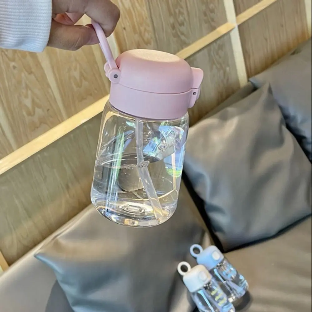 

Creative 400ml Sippy Cup Plastic Leak-proof Cartoon Water Bottles with Straw Lightweight Toddlers Beverage Cups
