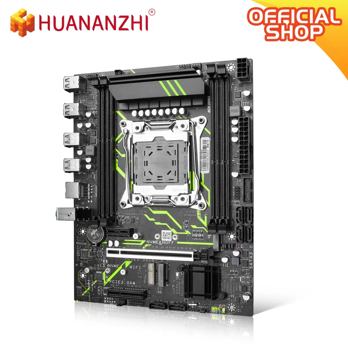 HUANANZHI X99-MD3 Motherboard With TPM2.0 LGA2011-3 Intel Xeon E5 DDR3 128GB Dual M2 NVME USB3 ATX - view 4