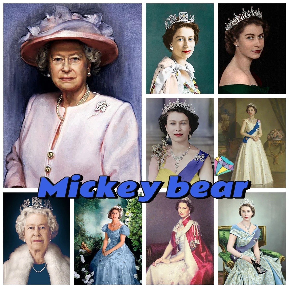 

Elizabeth II Diamond Painting Kit Queen Portrait Diy Diamond Embroidery Cross stitch Queen Souvenir Hand murals Home Wall Decor